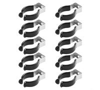 10Pcs Spring Terry Clips, 20Mm-30mm Narrow Base Spring Terry Clips Stainless Steel Rubber Heavy Duty Tool Storage Spring Clips for Hanging Kitchen Home Garden Garage Tool Organization