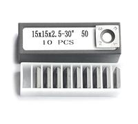 10pcs Square 15x15mm Inserts Cutter Solid Helical Planer Heads for Woodworking Easy Wood Tools Parting