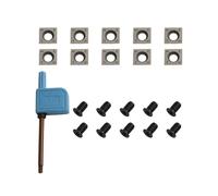 10pcs Square Carbide Inserts 14x14x2mm for Wood Lathe Turning Tools, Indexable Cutter with 30° Angle, Compatible with Spiral Heads