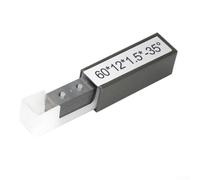 10pcs Square Carbide Inserts 60x12x1.5mm 35° for Woodworking Scrapers, Reversible Double for Edge with 2 Holes, Compatible with Planer Heads Slotters Spiral Cutters