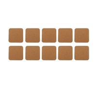 10Pcs Square Cork Coasters, 100 x 100 x 1mm Natural Cork Wood DIY Backing Sheet with Anti-Slip Backing for Home Bar, Office, or Decoration