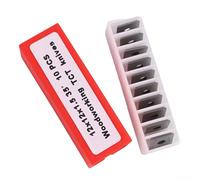 10PCS Square Corners Carbide Inserts 4 Edges Indexable Cutting 12x12x1.5mm Replacement for Wood Working Planer Cutter Head and General Turning Applications