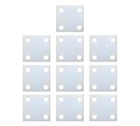 10pcs Square Embedded Steel Plate with 4 Holes, 5mm Weldable Base | Heavy Duty Structural Support, Pre Drilled Edge Finish, for Fence Posts and Pergolas