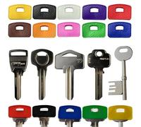 10Pcs Square Key Cover Cap - Large Key Covers Caps (25 to 30 mm) Coloured Square Key Caps - Yale Key Covers, Ideal as Key Identifiers, Markers, Toppers, Tags to Organise Your Keys (Rectangular X 10)
