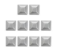 10pcs Square Post Caps, Galvanized Silver Finish | Secure Fit for Gate Frame Sides, Smooth Rounded Edges, Outdoor Use, Contractors and Property Owners