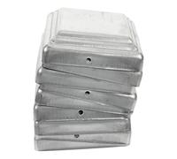 10pcs Square Steel Railing Post Cap Silver 10x10x3cm Fence Cover | Wind Resistant Hold, Quick Fitting, for Guard Bars, Gate Posts, Houses, Homeowners and Property Managers