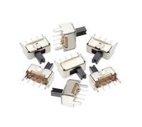10PCS SS12D07 Vertical Slide Switch 1P2T 3 Pin Toggle Switch Vertical Switch