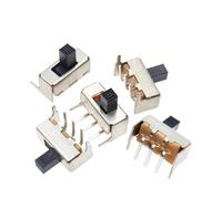 10PCS SS12F23 SS12F23VG5 0.5A 50V Toggle Switch 3PIN 1P2T 90 Degree Curved Needle Slide Switch Handle high 5mm