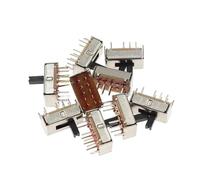 10PCS SS23D07 8 PINS 3 Position 2P3T Toggle Switch Double Vertical Sliding Switch Handle Length 5MM Bracket