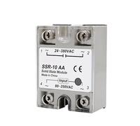 10PCS SSR-DA/AA/DD 10A 25A 40A 50A 60A 80A 100A Single Phase Solid State Relay Module(AA(AC-AC),10PCS SSR-60A)