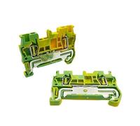 10pcs ST-1.5PE Type Din Rail 4 Contacts Wiring Ground Earth Universal Spring Quick Connector Modular Terminal Block
