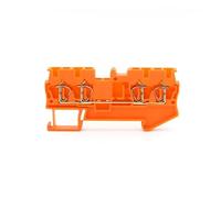 10pcs ST-2.5-QUATTRO DIN Rail Terminal Blocks Wire Connector Pull-Back 24-12AWG 2.5mm Spring Terminal Blocks(Orange)