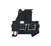 10Pcs ST 4-HESI 5X20mm Fuse Terminal Block With Disconnect Lever Spring-Cage Connection Mount(Black,10A Fuse)