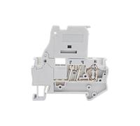 10Pcs ST 4-HESI 5X20mm Fuse Terminal Block With Disconnect Lever Spring-Cage Connection Mount(Gray,2A Fuse)