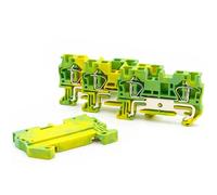 10Pcs ST 4-PE Grounding Terminal Block 4mm DIN Rail Secure Electrical Connections Compact Design