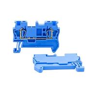 10Pcs ST1.5 Spring Terminal Block 1.5mm² DIN Rail Mount, High Current Secure Connector for Industrial Electrical Wiring(ST-1.5-10 PCS-BLUE)