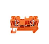 10Pcs ST4 Spring Connection Terminals 4 Mm² 12AWG Wiring Return Din Rail Terminal Block(ST4 ORANGE)