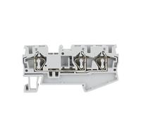 10Pcs ST4-TW Din Rail Connector 3 Contact 4 Mm² 12AWG Electric Cable Wire Terminal Block(ST4-TW Gray)