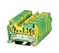 10pcs ST6-PE Type Din Rail Ground Earth Spring Quick Connector United Modular Terminal Block ST-6PE