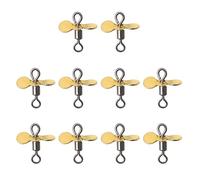 10Pcs Stainless Spinnerbait Props Plug Casting Fly Propeller Spinnerbait Fishing Lures Topwater Fishing Lures Casting Distance