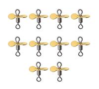 10Pcs Stainless Spinnerbait Props Plug Casting Fly Propeller Spinnerbait Fishing Lures Topwater Fishing Lures Precisions Casting