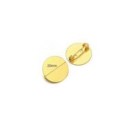 10pcs Stainless Steel 15-30mm Gold Brooches Cabochon Cameo Bezel Disc Base Blank Tray for DIY Jewelry Findings