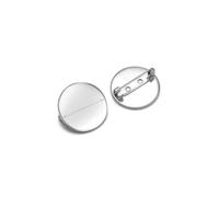 10pcs Stainless Steel 15mm 20mm Brooches Base Blank Tray Cabochon Cameo for DIY Jewelry Findings Clothes Decoration(Concave 25mm)