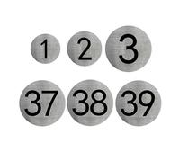 10Pcs Stainless Steel 30MM-40MM-50MM Digital Number Plates, With Self-adhesive Backing, Just Peel And Stick(40MM,1-10)