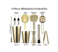 10pcs Stainless Steel Boston Shaker Professional Bartender Kit