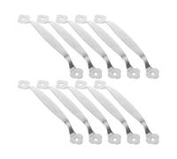 10pcs Stainless Steel Cabinet Pull Handle 13.6cm Hole Distance Silver