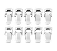 10pcs Stainless Steel Cabinet Spring Loaded Latch Catch Toggle Hasp
