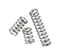 10pcs Stainless Steel Compression Springs, WD 0.2mm, OD 4mm, Length 45mm