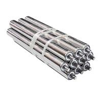 10Pcs Stainless Steel Conveyor Rollers with Spring-Loaded Bearings - 100mm Length x 38mm Diameter - Durable for Industrial & Use High-Performance Roller System