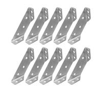 10pcs Stainless Steel Corner Bracket for Cabinet Repair and Bookcases | Silver Wear-resistant Corner Reinforcement, Stable Hanging Cabinets, Home Furniture Repair Use