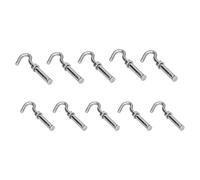 10Pcs Stainless Steel Expansion Hook with Open Cup Bolt, Heavy Duty Wall Anchor for Cement Brick, Fasteners for Awnings AC Units Fences (M10)