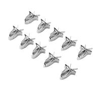 10Pcs Stainless Steel Fruit Vegetable Clips, Bird Food Holders, Multi Functional Feeder Clips for Lark Hamster, Strong and Easy to Install for Bird Cages