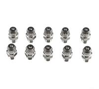 10Pcs Stainless Steel Grease Nipple, Straight Hydraulic Grease Fitting M6 X 1Mm Thread Anti-Rust Oil Leak Resistant For Industrial Mechanical