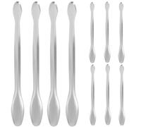 10pcs Stainless Steel Laboratory Sampling Spoon Single Head Thickened