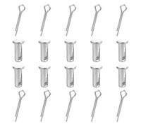 10Pcs Stainless Steel Link Hinge Pin Fastening Bolts Flat Heads Cylindrical Pin for Trailer Mechanics Repair Heavy Duty Positioning Fasteners