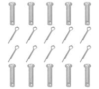 10Pcs Stainless Steel Link Hinge Pin Fastening Bolts Flat Heads Cylindrical Pin for Trailer Mechanics Repair Heavy Duty Positioning Fasteners