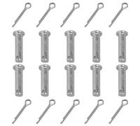 10Pcs Stainless Steel Link Hinge Pin Fastening Bolts Flat Heads Cylindrical Pin for Trailer Mechanics Repair Heavy Duty Positioning Fasteners