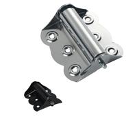 10Pcs Stainless Steel Matte Black Spring Loaded Hinge(Stainless Steel)