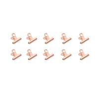 10pcs Stainless Steel Metal Grip Clamp with Strong Spring Load | Golden Finish, Flat Surface Touch, Office and Workshop Use, Strong Friction Power, Document Holding