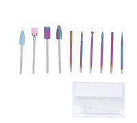 10pcs Stainless Steel Nail Drill Bit Set, Nails Drill Bit Set for Manicure Pedicure, Electric Nail Drill Bits with Storage Case for Home and Salon Use