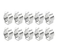 10PCS Stainless Steel Open-Type Spring Clips U-Clamps for Hanging Garden Hose, Mop, Broom and Tool Organization, Indoor and Outdoor Use