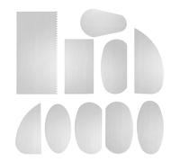 10Pcs Stainless Steel Pottery Tools Set, Ceramics Clay Sculpting Rounded Edge Molding Scraper, Durable Clay Ribs, Flat Metal Clay Sculpting Cutter for Carving Texturing Artists Modeling Potter(Silver)