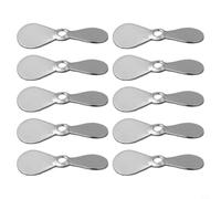 10Pcs Stainless Steel Propeller Blades for DIY Lures Gold | High-polish silver metal, creates for flash and vibration, for willow leaf shape, attracts predatory fish