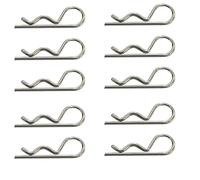 10Pcs Stainless Steel R-Clip Split Pin - Secure Shaft Retaining Beta Pin with Durable Spring Cotter Design (4mm x 64mm)