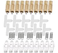 10Pcs Stainless Steel Rabbit Nipple Waterer, Easy to Use Drinking Tool for Rabbit Ferret Rat, Prevent Water Leakage, Mellow Smooth Surface with Spring and Tee Pipes, Ideal for (Round mouth white)