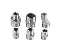 10pcs Stainless Steel Reducer Fitting 1/4" 3/8 "1/2" 3/4 "1" BSP Male Thread Quick Adapter Coupler Air Oil Gas(1/2"-1" BSP)